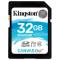 金士顿(Kingston)32GB SD卡读90M/s写45M/s V30 U3 CLASS 10高速相机存储卡