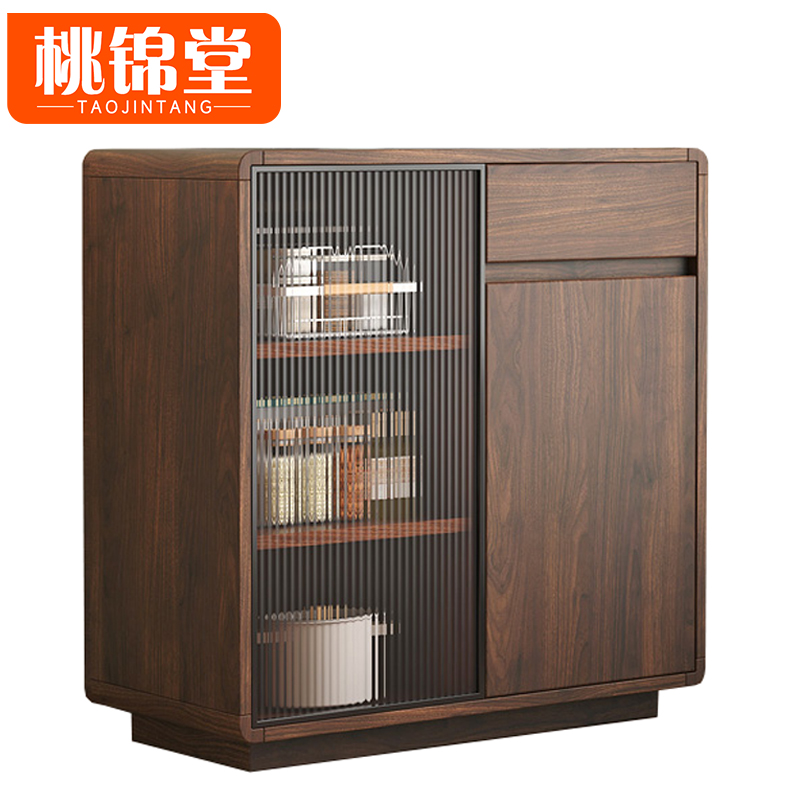 桃锦堂玻璃餐边柜高清大图