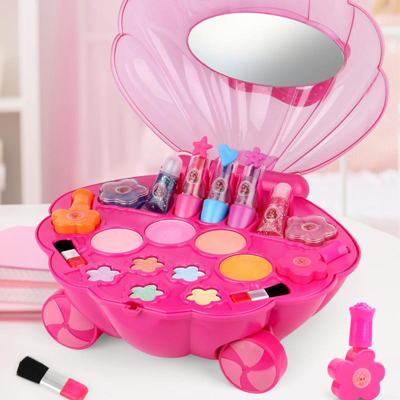 温和不刺激可水洗儿童化妆品套装女孩彩妆盒公主专用小孩玩具绘画美妆