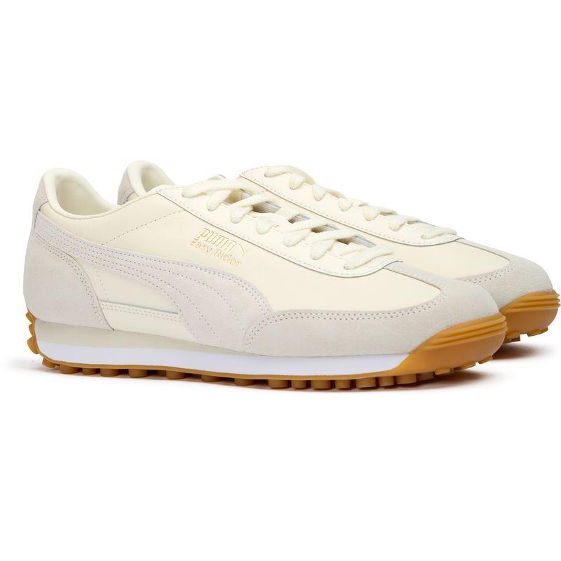 彪马(Puma)男款复古跑鞋舒适休闲运动鞋白色织物橡胶底 lace-up c