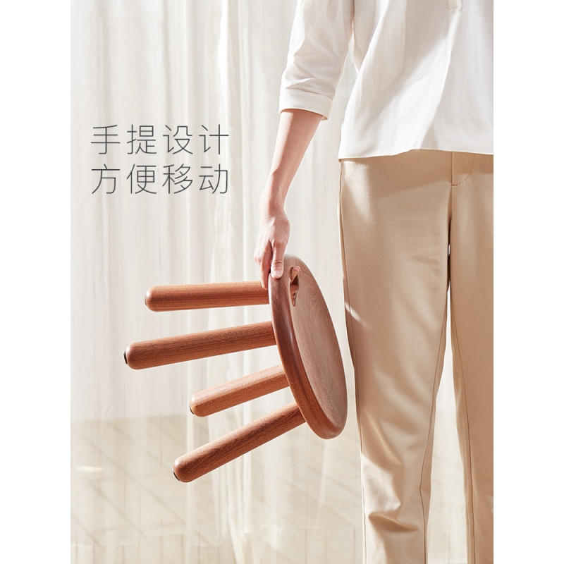 美帮汇实木凳圆木凳家用成人高凳客厅餐桌凳创意矮凳化妆凳儿童凳子高清大图