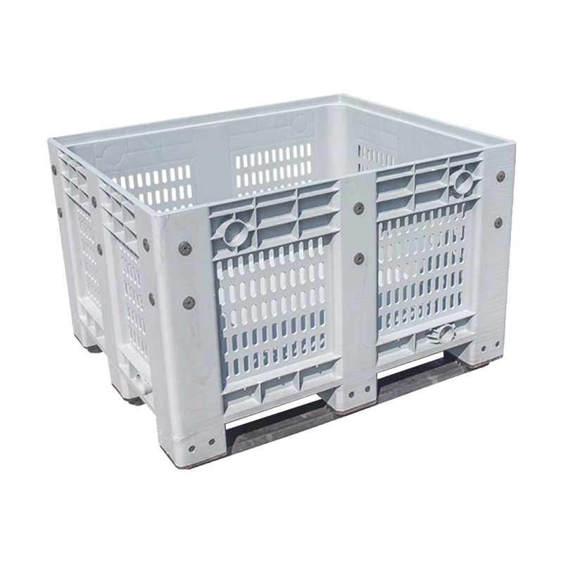 翌嘉YJ4121753塑料卡板箱叉车移动周转箱 网格卡板灰色 1200*1000*760