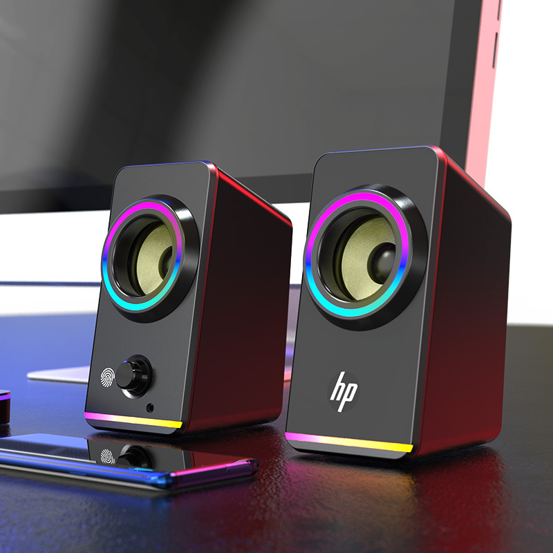 普(hp) 笔记本电脑音箱台式办公家用桌面小音箱迷你双声道低音炮喇叭