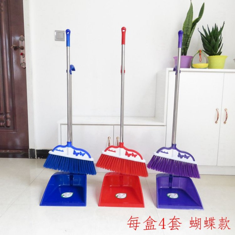扫帚簸箕组合 扫帚簸箕套装 扫把 办公室 家用 不锈铁 软毛