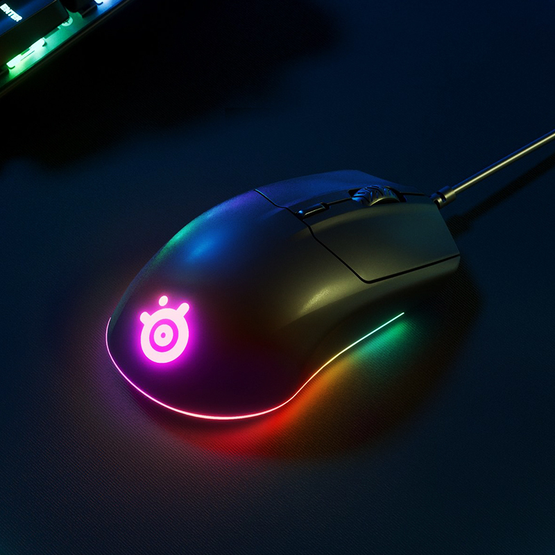 赛睿SteelSeries Rival 3 游戏鼠标 RGB炫酷灯效 轻量化鼠标 电竞有线鼠标