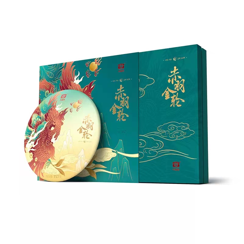 大益茶 赤羽金轮(生茶)357g/盒高清大图