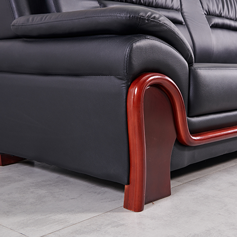 域赢办公室沙发简约茶几组合会客商务接待现代中式高清大图