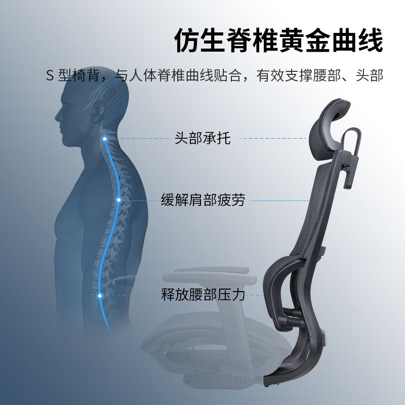 符象办公椅子家用电脑座椅人体工学椅旋转升降老板椅电竞椅 精一定制