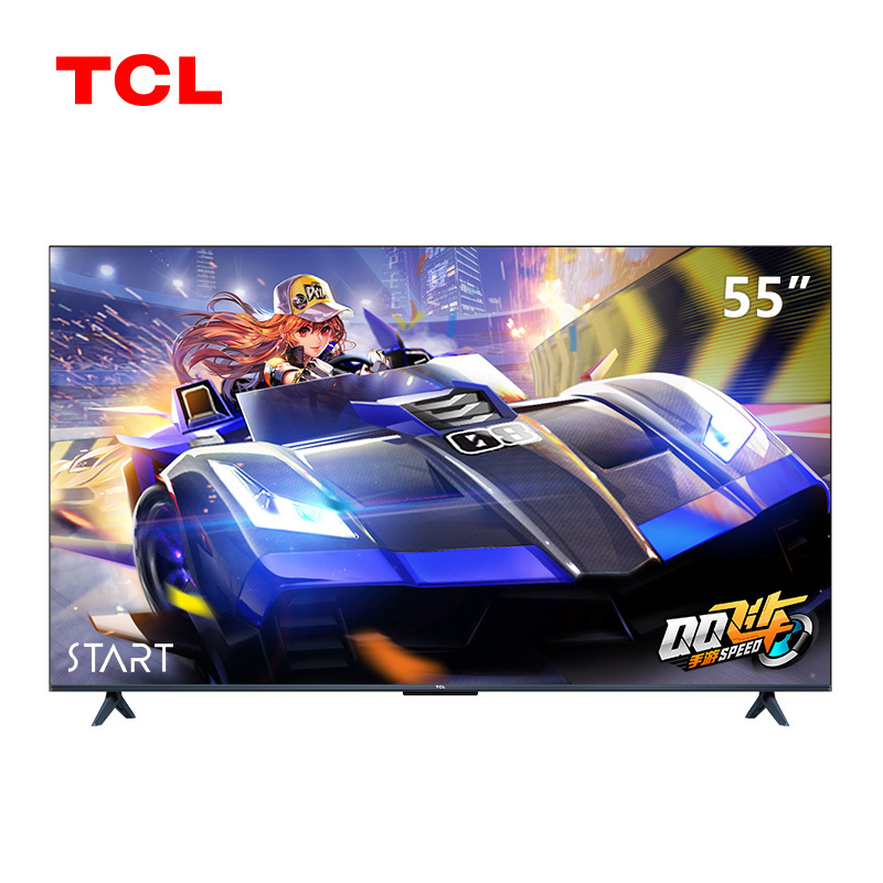 TCL 55英寸4K高清声控投屏智能AI全面屏网络液晶平板电视机 蓝色 官方标配