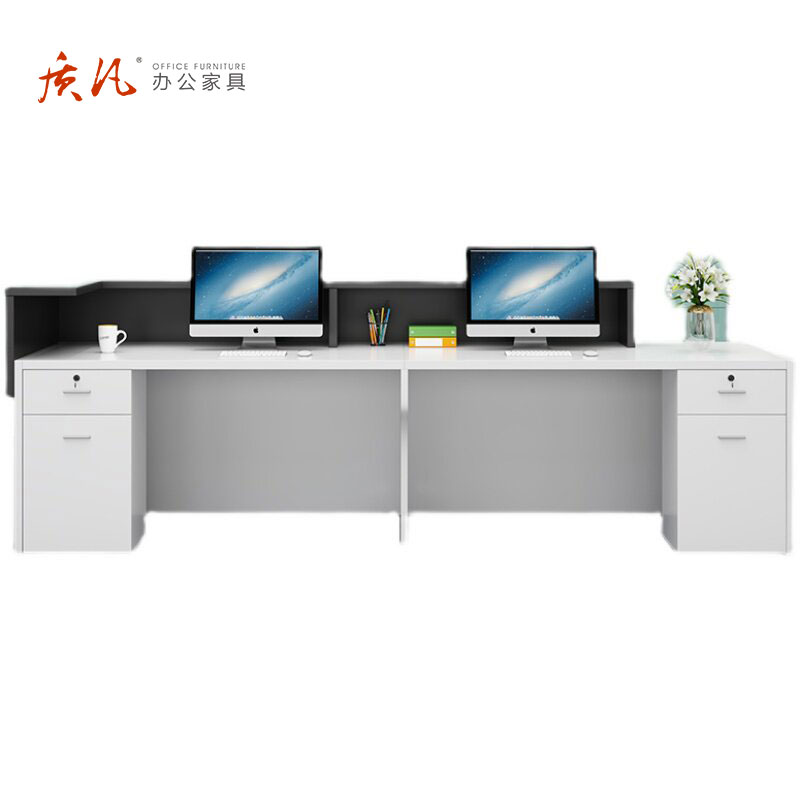 苏宁 质凡 办公家具公司前台服务迎宾接待台 2400x600x1000mm高清大图