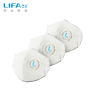 LIFAair LM99防雾霾PM2.5口罩带呼吸阀 KN95防尘防甲醛汽车尾气花粉成人口罩防病菌异味耳戴式 3只装