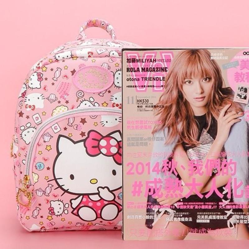 hello kitty凯蒂猫儿童小学生小书包角落女孩女童时尚休闲双肩包 KT全身