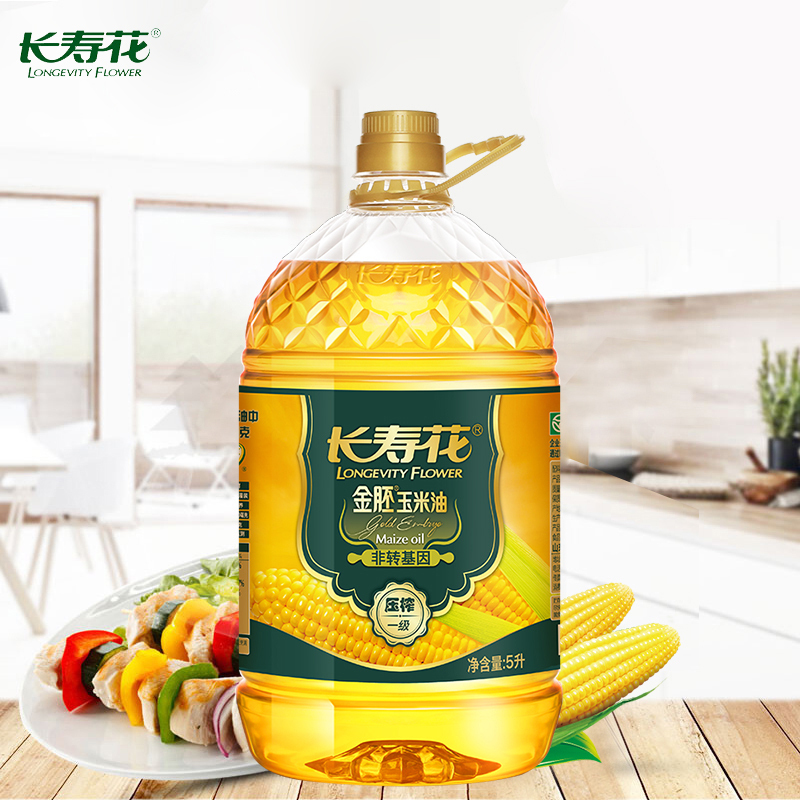 长寿花 金胚玉米油5L 非转基因 物理压榨