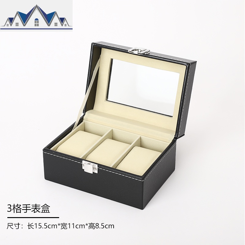 皮质手表盒收纳盒腕表展示盒机械表首饰盒手表盒子手链整理盒 三维工匠高清大图