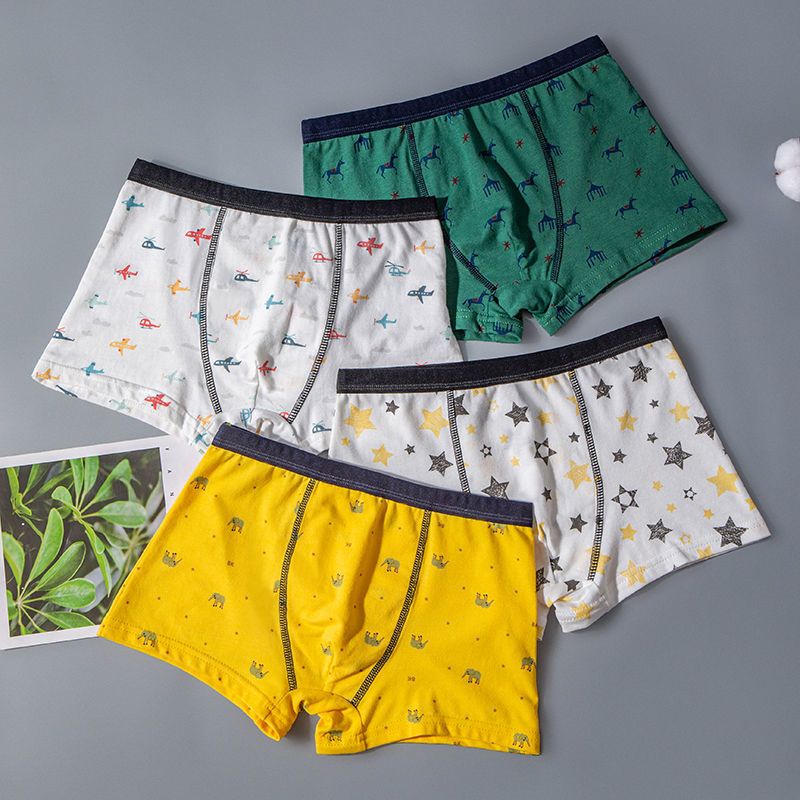 儿童内裤男平角10岁中大童短裤12男童学生男孩宝宝小童四角裤臻依缘