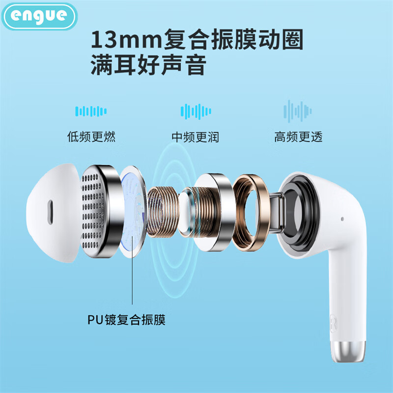 engue恩谷TW双耳S真无线蓝牙耳机 AP06pro