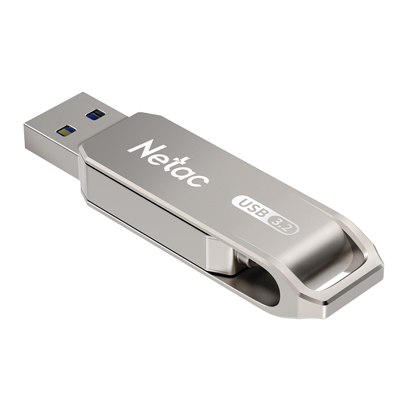 朗科(Netac)G728 多功能接口U盘 Type-C+USB3.2 128GB 银色