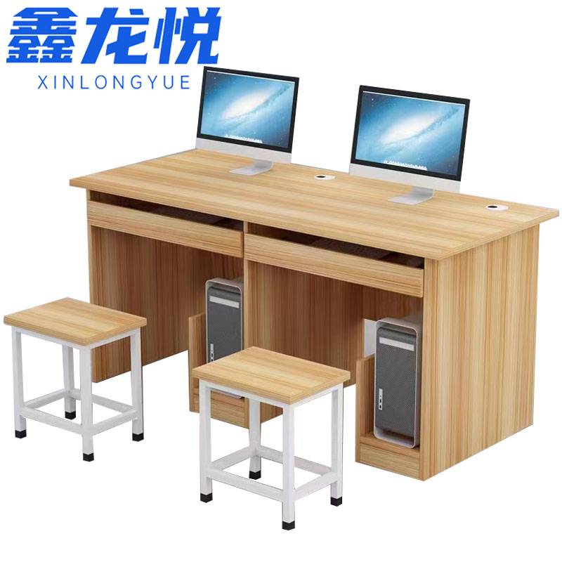 鑫龙悦电脑桌 双人位+椅子套高清大图