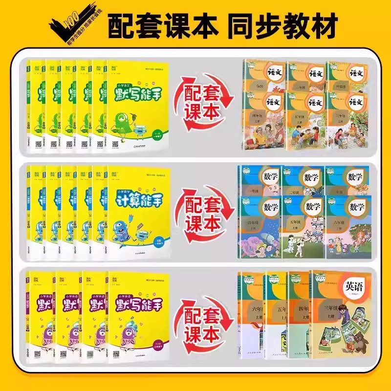 [人教版]语文默写能手 五年级下 [正版]2024春新版默写能手五年级下册语文人教版全国通用小学同步练习下册全套口算阅读