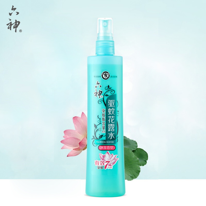 六神 驱蚊花露水 冰莲香型180ml 蚊怕水 驱蚊液清凉舒爽喷雾