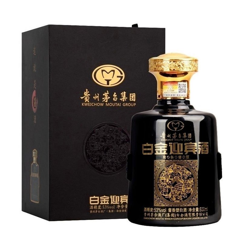 茅台集团 白金迎宾酒 商务酱酒 53度酱香型白酒 500ml*6整箱装2019年份
