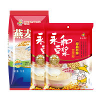 永和豆浆经典原味300g 2袋+永和即食燕麦片1000g 营养早餐豆浆加麦片一次搞定