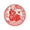 SCP 新年静电贴窗花28x28 定制节庆新年装饰(10对/包)SCP-1043(此为单包价,起订50包不足起订量不发)