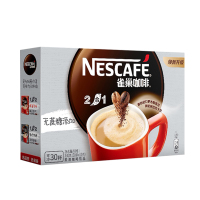 雀巢咖啡2合1无蔗糖添加咖啡二合一速溶咖啡30条330g*2盒装袋装