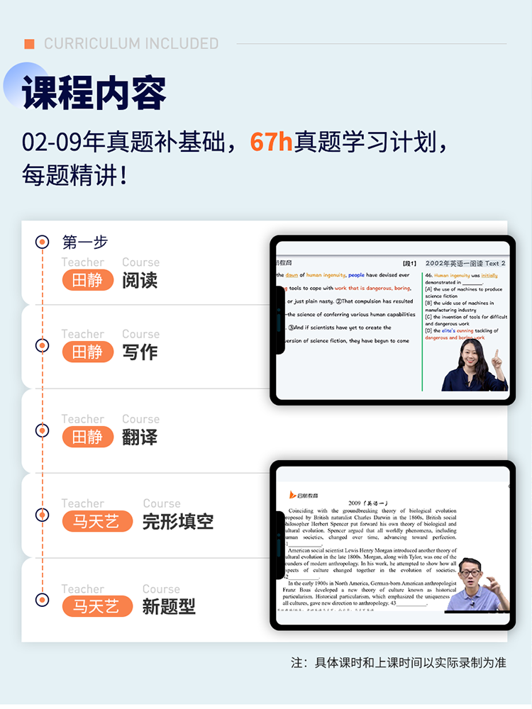 田静讲真题上+中[英语二] [正版]田静店2025田静讲真题书课包全家桶考研英语历年真题详解5步全攻略英语一二2002-高清大图