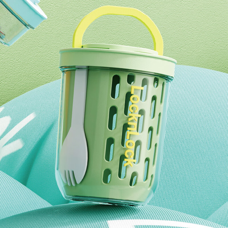 乐扣乐扣(LOCK&LOCK)家用品多功能沥水沙拉杯绿色620ml LCB861GRNFU