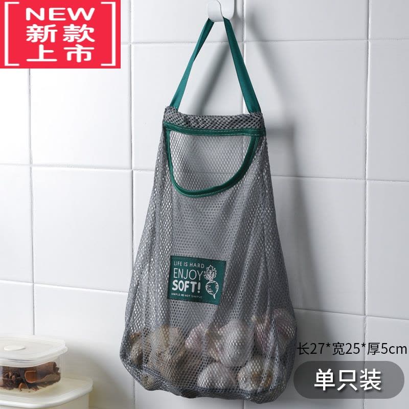 可莉允厨房多功能可挂式果蔬收纳挂袋便携手拎放姜蒜洋葱镂空透气储物袋图片