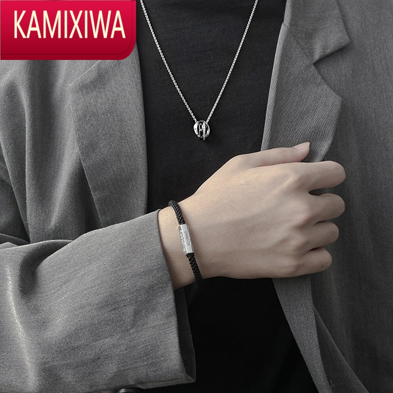 kamixiwa手链男潮ins小众设计简约设计七宗罪编织手绳男士高级感手饰