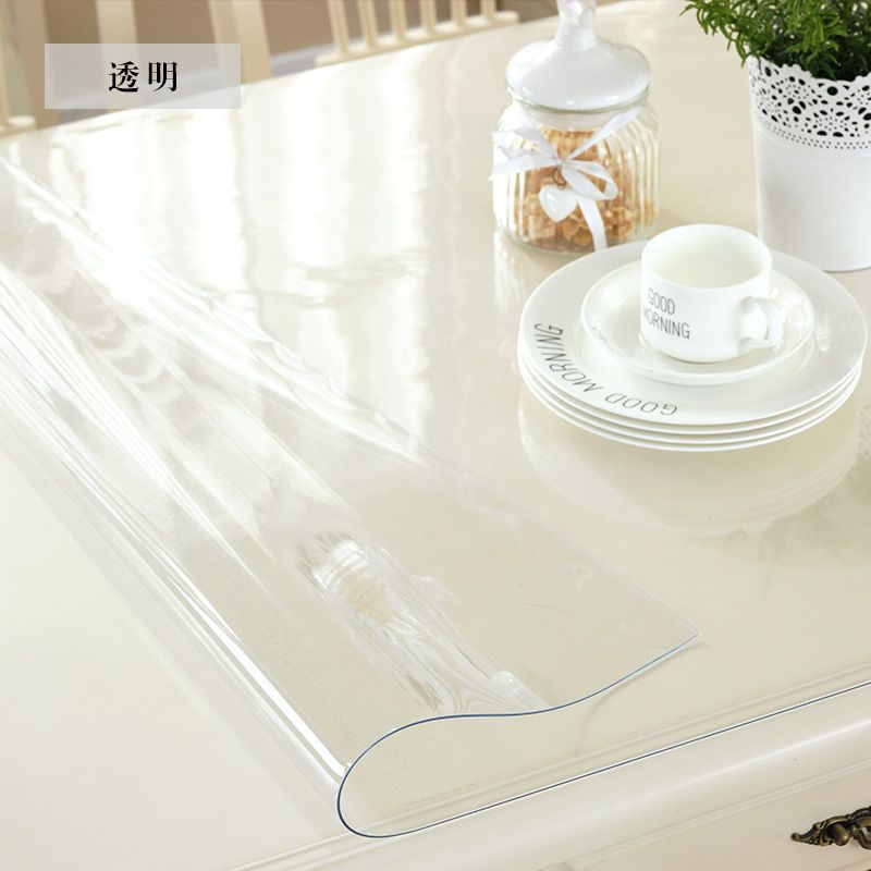 软玻璃PVC桌布防水防烫防油免洗塑料透明餐桌垫茶几台布厚水晶板 透明1.0mm 40*60cm