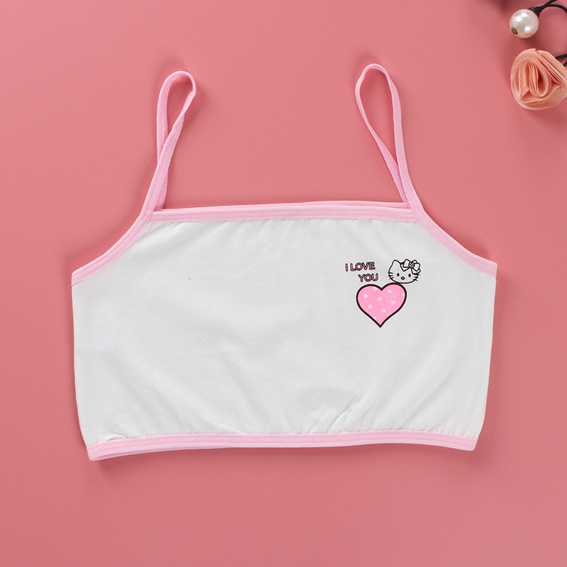 儿童内衣发育期女童8小学生中大童吊带10背心女孩胸罩抹胸11岁夏9白白