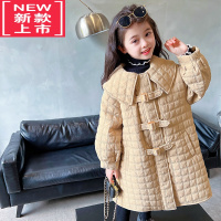 可莉允女童棉衣2022冬季童装加厚中长款风衣外套女宝宝洋气中大童棉袄潮棉服