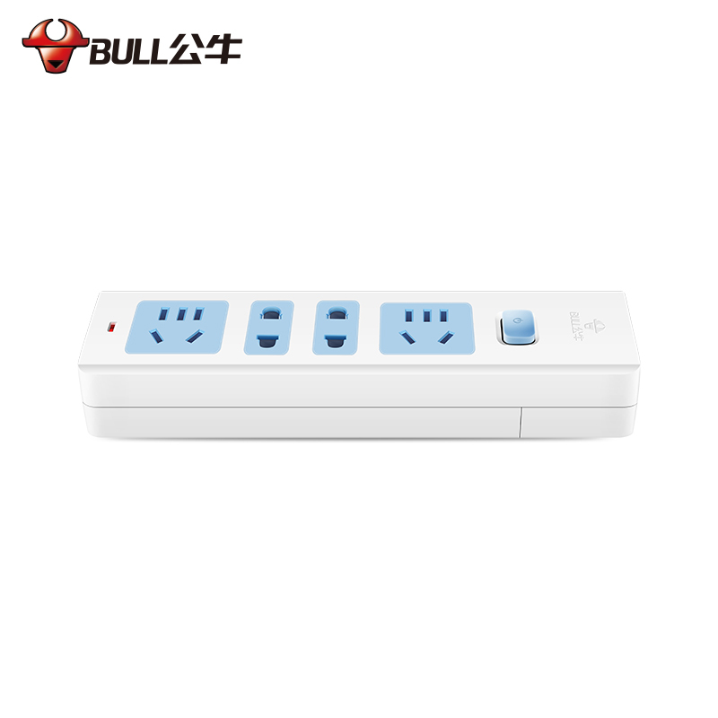 BULL公牛 GN-407W 接线板插排插线板拖线板插板四位带开关无线插座