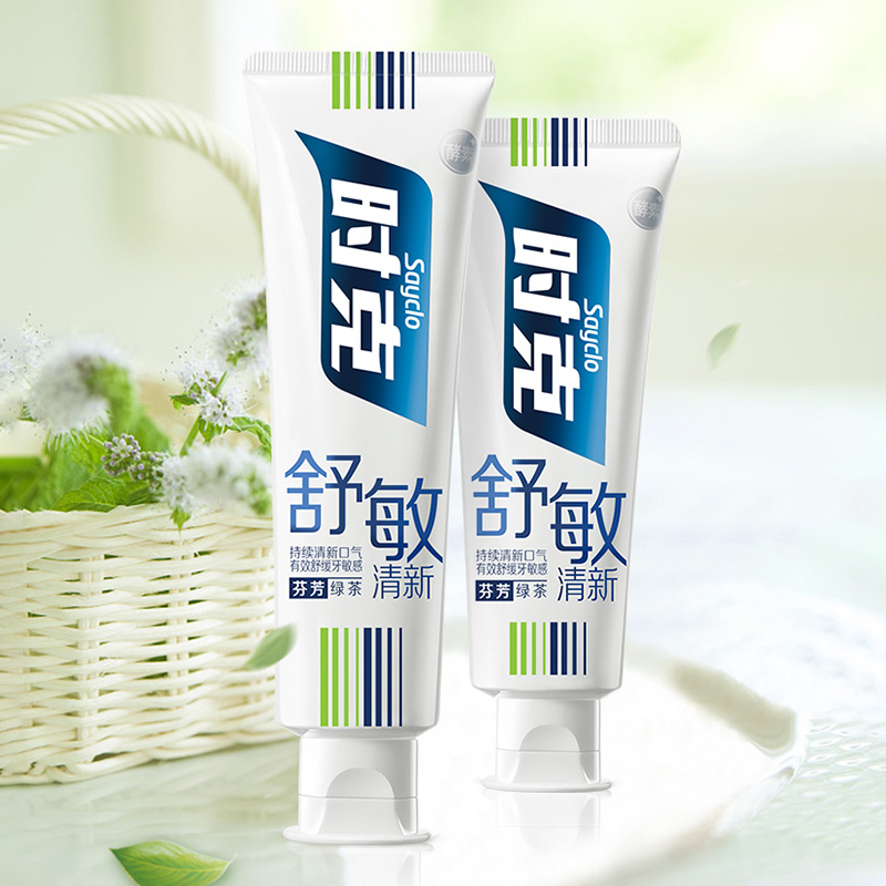 时克 舒敏清新牙膏100g(绿茶香型)高清大图