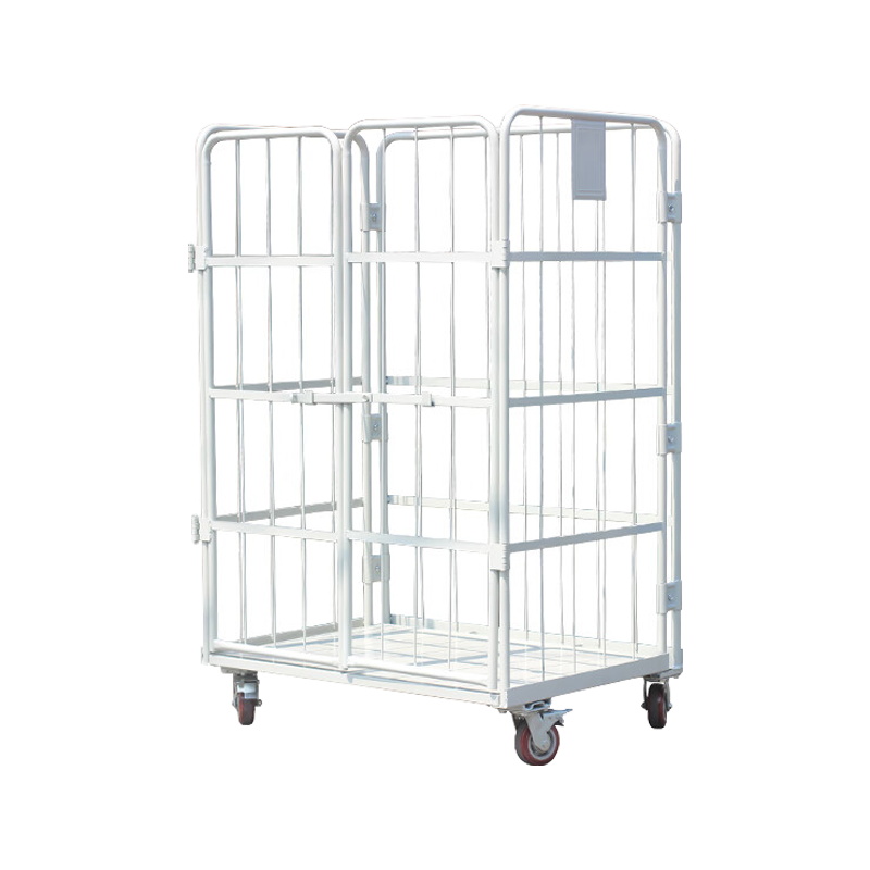 臻远ZY-L17仓储笼 折叠物流台车快递仓库周转车 1200*1000*1700加门