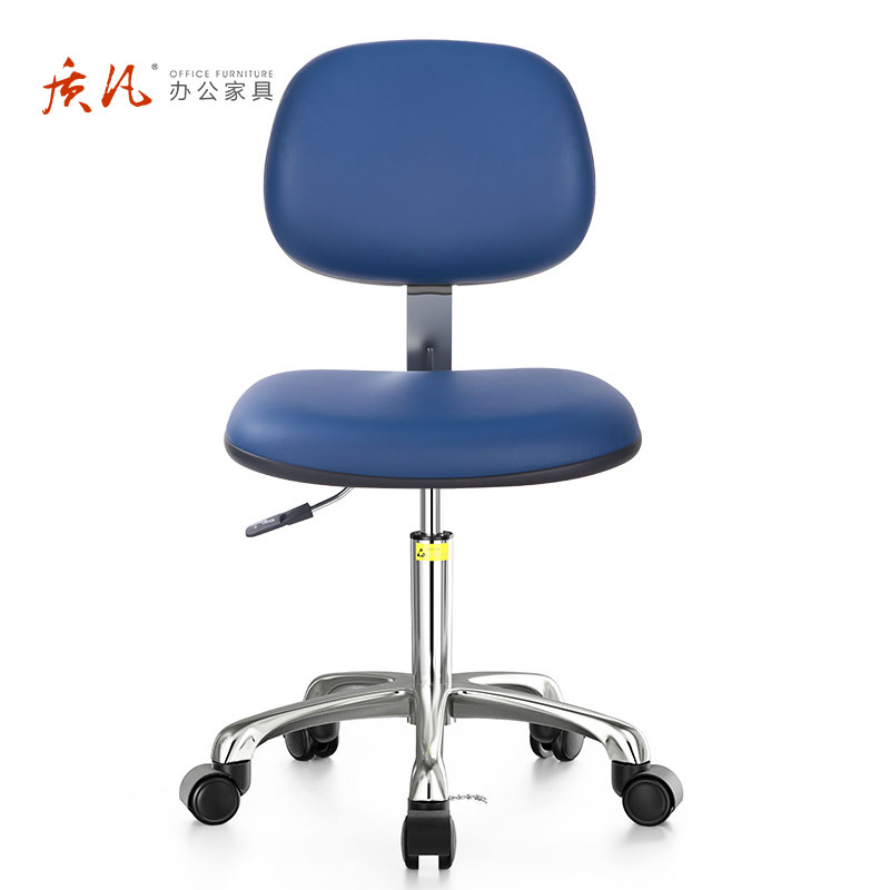 质凡防静电升降靠背椅实验室凳子防静电椅子无尘车间工厂防静电凳子高清大图
