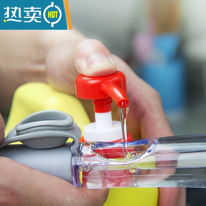 敬平刷锅器洗碗家用厨房清洁刷除垢油污长柄自动加液洗锅刷子 黄色高清大图