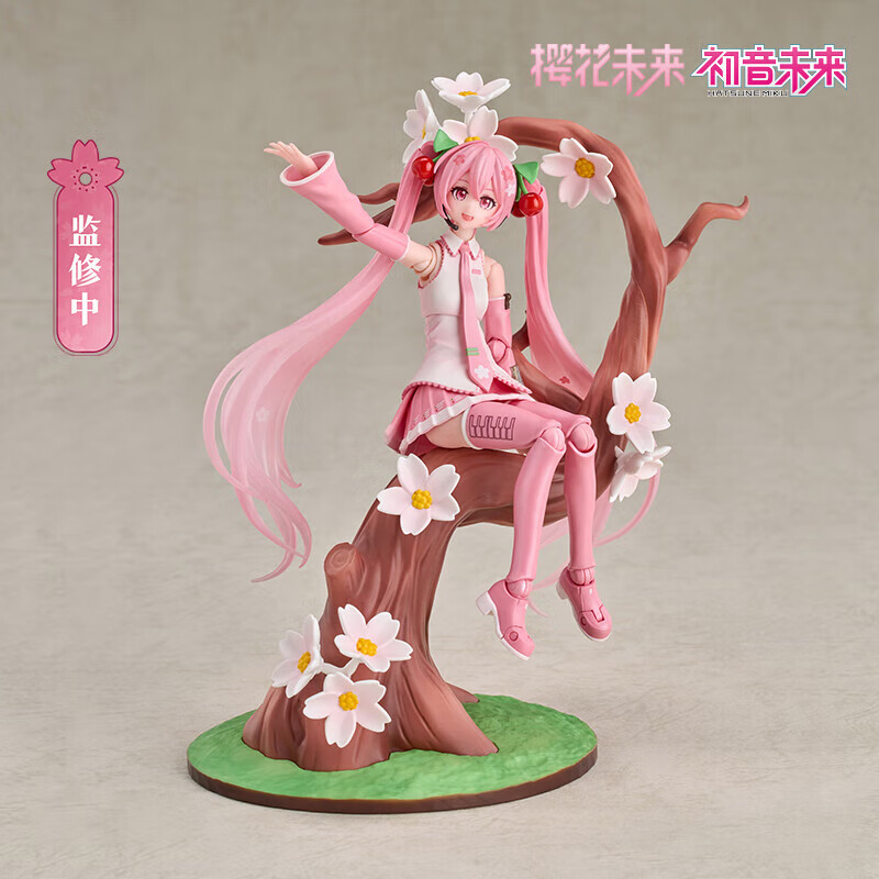 布鲁可初音未来积木人玩具手办公式服拼装摆件奇迹版樱花未来女孩礼物 奇迹版-樱花未来高清大图