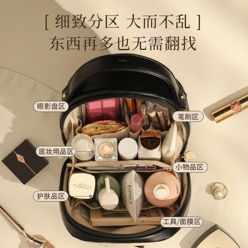 化妆包女2025新款高端大容量便携式收纳外出袋超火分区护肤品高清大图
