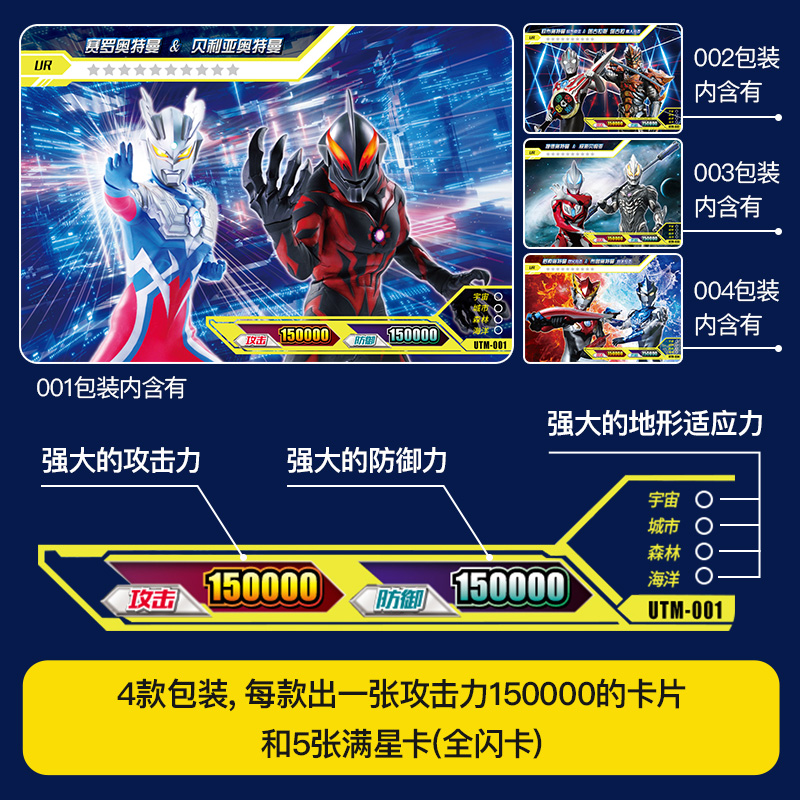 奥特曼卡片白金版欧布绝版ur横卡SSR闪卡十星金卡收藏册全套 [泰迦]白金版25张[必出3D浮雕6张]顺丰高清大图