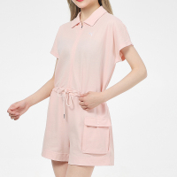 彪马女装连体衣2021夏季新款连衣裤短袖抽绳短裤运动服532849