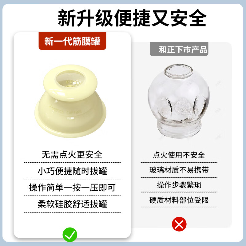 和正筋膜罐 无需明火 正反两用 全身可用-强力吸附快速出痧 物理负压吸痧罐|滑罐疏筋黑科技 HZ-P6 ||高清大图