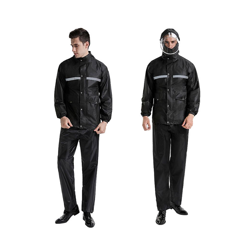 京嘉(JINGJIA)成人款反光雨衣分体式雨衣雨裤套装防暴雨雨衣套装