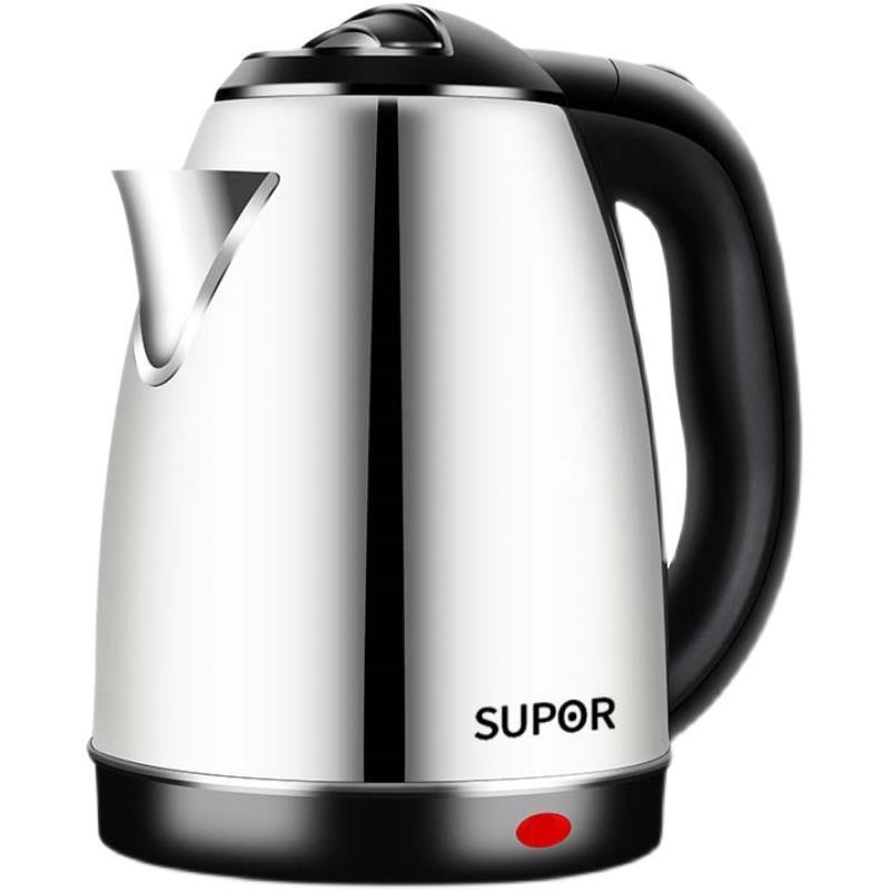 加厚304不锈钢2l60cm苏泊尔电水壶304不锈钢开水壶自动断电烧水壶大