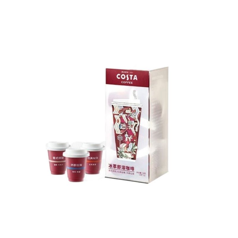 Costa冰萃即溶咖啡3g*12(混合口味)36g拉美秘鲁3g*4意式拼配3g*4洪都拉斯3g*4