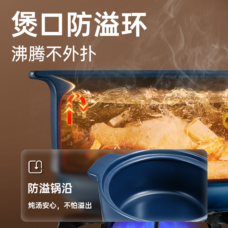 炊大皇砂锅炖锅家用耐高温陶瓷锅煲汤熬药锅煤气灶专用沙锅煲TC35SY
