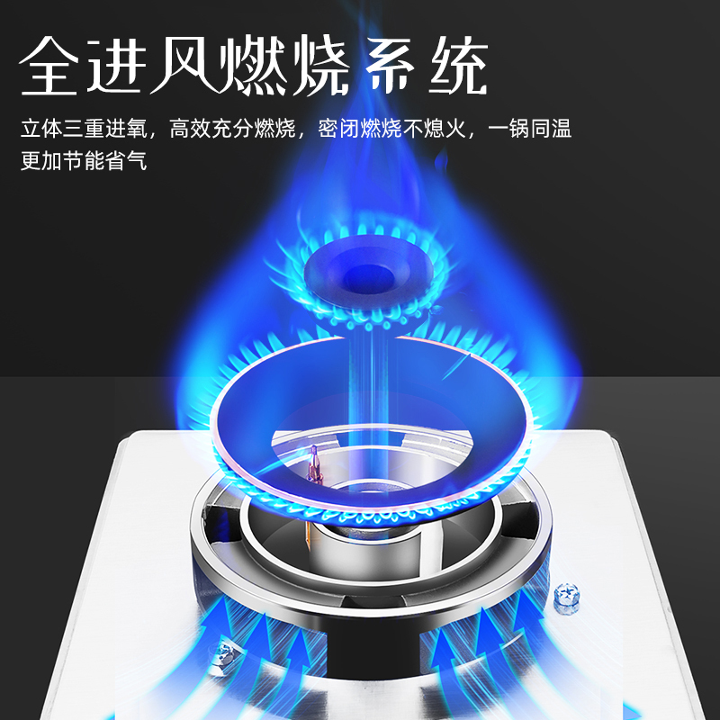 樱雪(INSE)燃气灶 煤气灶双灶 家用5.2kW猛火灶具 直火铜火盖 节能猛火双灶JZT-Q2333 天然气